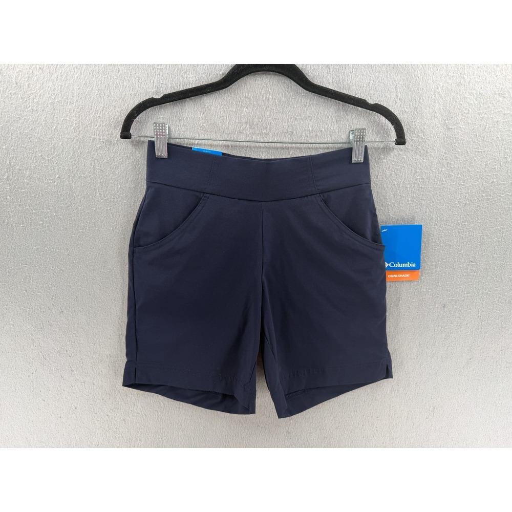 New Columbia Shorts Womens XS Navy Anytime Casual Omni-Shade Active Hiking NWT
